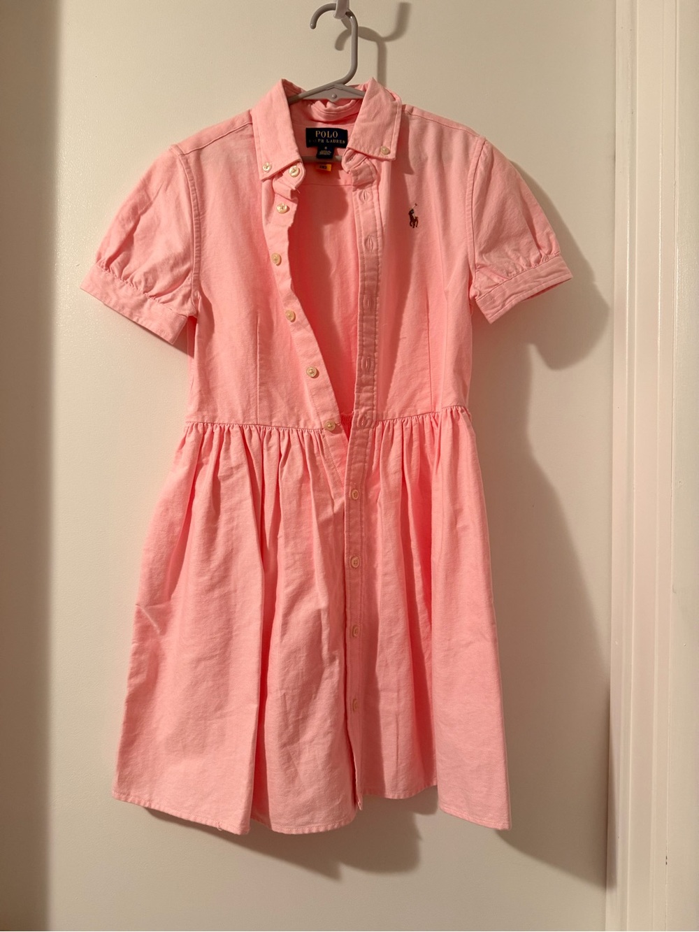 Title: Polo Ralph Lauren Girls Pink Oxford Shirt Dress Size 8 NWOT